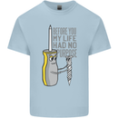 Screwdriver Funny Carpenter Electrician DIY Kids T-Shirt Childrens Light Blue