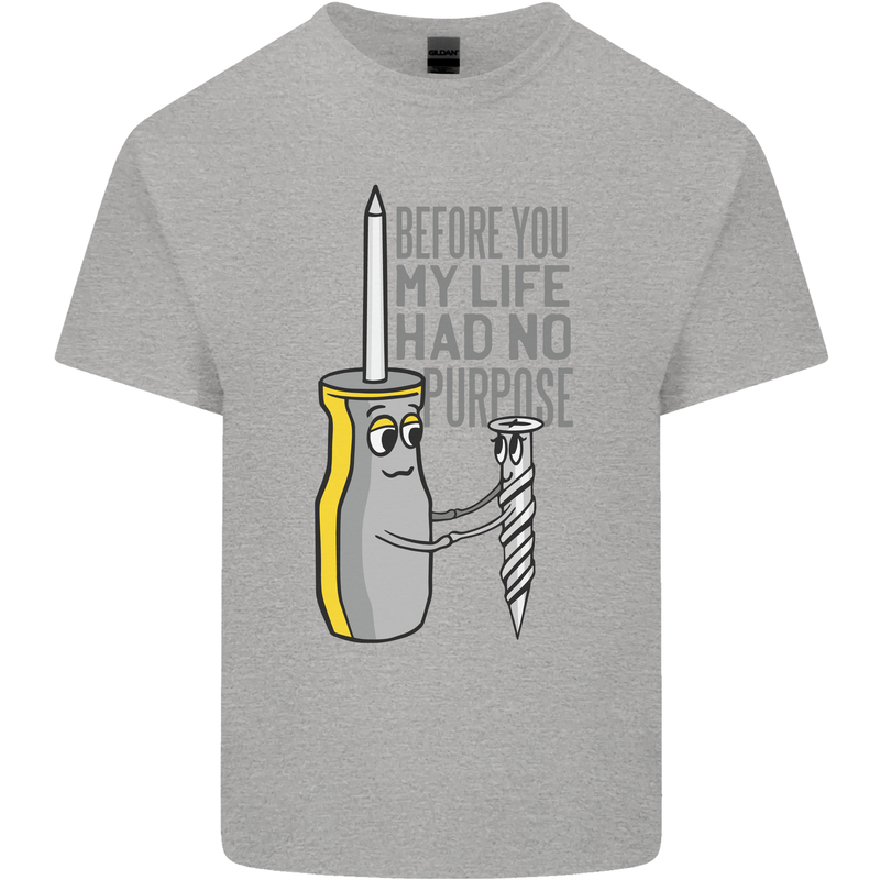 Screwdriver Funny Carpenter Electrician DIY Kids T-Shirt Childrens Sports Grey
