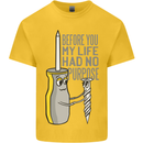 Screwdriver Funny Carpenter Electrician DIY Kids T-Shirt Childrens Yellow
