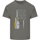 Screwdriver Funny Carpenter Electrician DIY Mens Cotton T-Shirt Tee Top Charcoal
