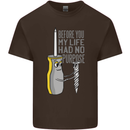Screwdriver Funny Carpenter Electrician DIY Mens Cotton T-Shirt Tee Top Dark Chocolate