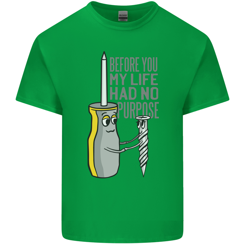 Screwdriver Funny Carpenter Electrician DIY Mens Cotton T-Shirt Tee Top Irish Green