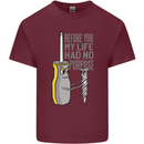 Screwdriver Funny Carpenter Electrician DIY Mens Cotton T-Shirt Tee Top Maroon