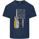 Screwdriver Funny Carpenter Electrician DIY Mens Cotton T-Shirt Tee Top Navy Blue
