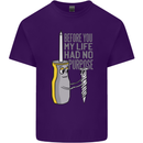 Screwdriver Funny Carpenter Electrician DIY Mens Cotton T-Shirt Tee Top Purple