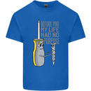 Screwdriver Funny Carpenter Electrician DIY Mens Cotton T-Shirt Tee Top Royal Blue