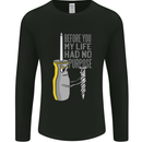 Screwdriver Funny Carpenter Electrician DIY Mens Long Sleeve T-Shirt Black