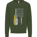 Screwdriver Funny Carpenter Electrician DIY Mens Sweatshirt Jumper Forest Green