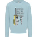 Screwdriver Funny Carpenter Electrician DIY Mens Sweatshirt Jumper Light Blue