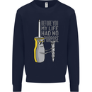 Screwdriver Funny Carpenter Electrician DIY Mens Sweatshirt Jumper Navy Blue