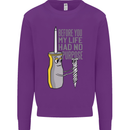 Screwdriver Funny Carpenter Electrician DIY Mens Sweatshirt Jumper Purple