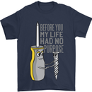 Screwdriver Funny Carpenter Electrician DIY Mens T-Shirt Cotton Gildan Navy Blue