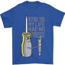 Screwdriver Funny Carpenter Electrician DIY Mens T-Shirt Cotton Gildan Royal Blue