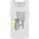 Screwdriver Funny Carpenter Electrician DIY Mens Vest Tank Top White