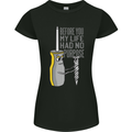 Screwdriver Funny Carpenter Electrician DIY Womens Petite Cut T-Shirt Black