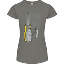 Screwdriver Funny Carpenter Electrician DIY Womens Petite Cut T-Shirt Charcoal