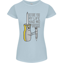 Screwdriver Funny Carpenter Electrician DIY Womens Petite Cut T-Shirt Light Blue
