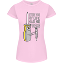 Screwdriver Funny Carpenter Electrician DIY Womens Petite Cut T-Shirt Light Pink