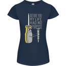 Screwdriver Funny Carpenter Electrician DIY Womens Petite Cut T-Shirt Navy Blue
