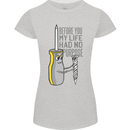 Screwdriver Funny Carpenter Electrician DIY Womens Petite Cut T-Shirt Sports Grey