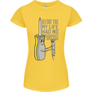 Screwdriver Funny Carpenter Electrician DIY Womens Petite Cut T-Shirt Yellow