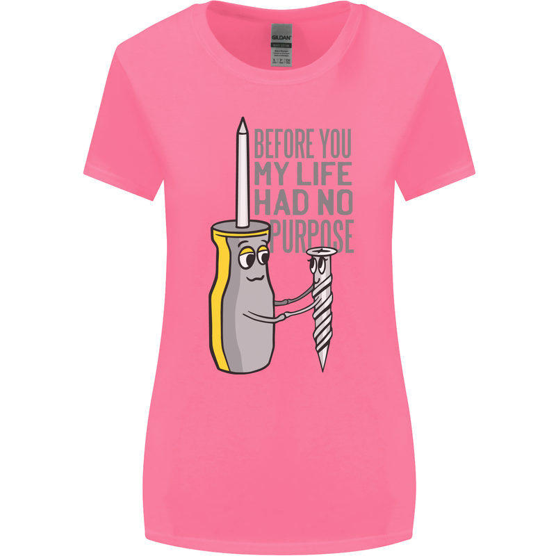 Screwdriver Funny Carpenter Electrician DIY Womens Wider Cut T-Shirt Azalea