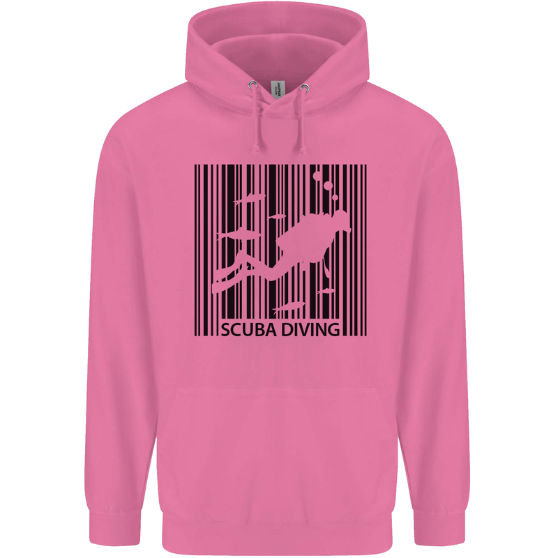 Scuba Barcode Diving Diver Dive Funny Childrens Kids Hoodie Azalea
