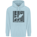 Scuba Barcode Diving Diver Dive Funny Childrens Kids Hoodie Light Blue