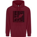 Scuba Barcode Diving Diver Dive Funny Childrens Kids Hoodie Maroon