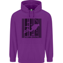 Scuba Barcode Diving Diver Dive Funny Childrens Kids Hoodie Purple