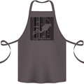 Scuba Barcode Diving Diver Dive Funny Cotton Apron 100% Organic Dark Grey