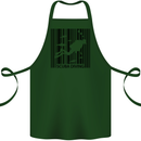 Scuba Barcode Diving Diver Dive Funny Cotton Apron 100% Organic Forest Green