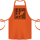 Scuba Barcode Diving Diver Dive Funny Cotton Apron 100% Organic Orange