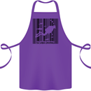 Scuba Barcode Diving Diver Dive Funny Cotton Apron 100% Organic Purple