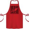 Scuba Barcode Diving Diver Dive Funny Cotton Apron 100% Organic Red