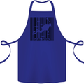 Scuba Barcode Diving Diver Dive Funny Cotton Apron 100% Organic Royal Blue