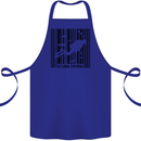 Scuba Barcode Diving Diver Dive Funny Cotton Apron 100% Organic Royal Blue