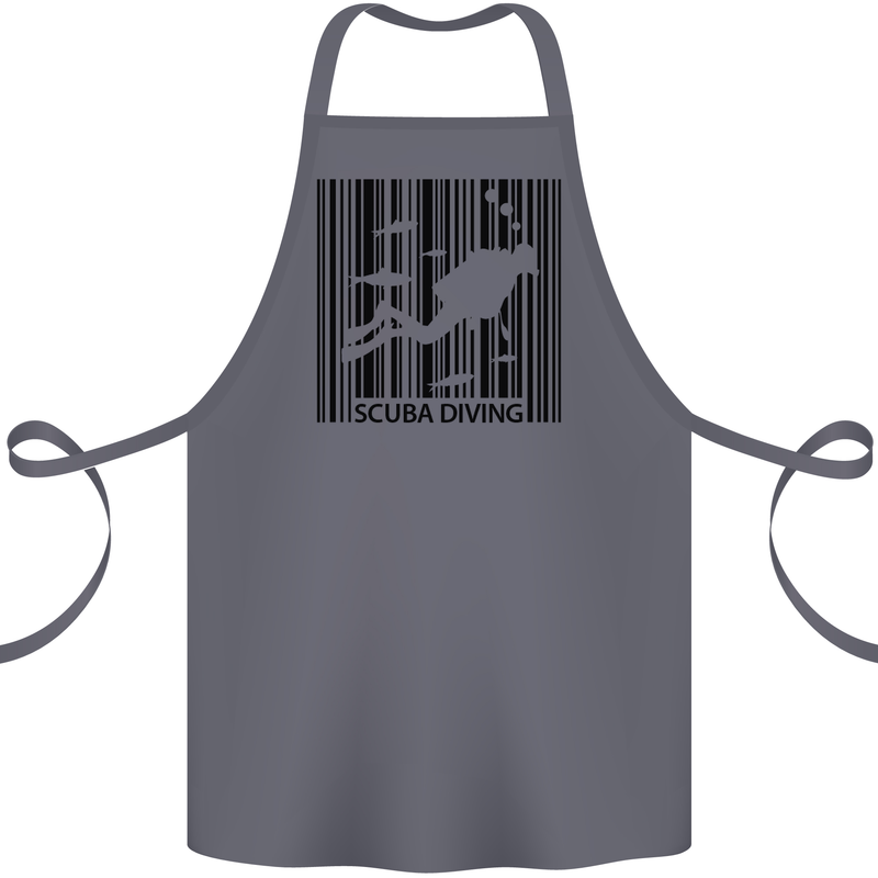 Scuba Barcode Diving Diver Dive Funny Cotton Apron 100% Organic Steel