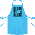 Scuba Barcode Diving Diver Dive Funny Cotton Apron 100% Organic Turquoise