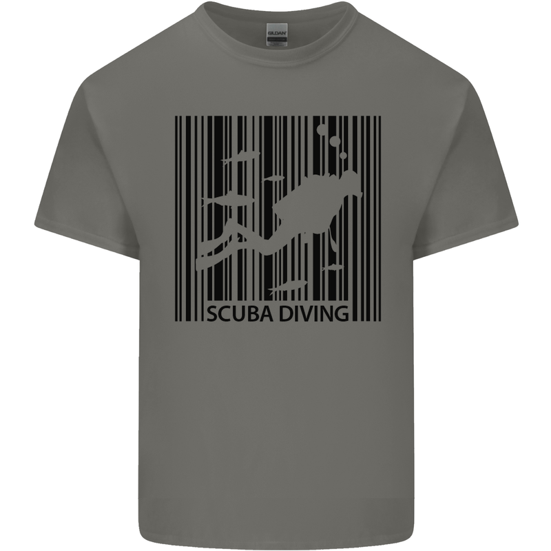 Scuba Barcode Diving Diver Dive Funny Kids T-Shirt Childrens Charcoal