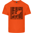 Scuba Barcode Diving Diver Dive Funny Kids T-Shirt Childrens Orange