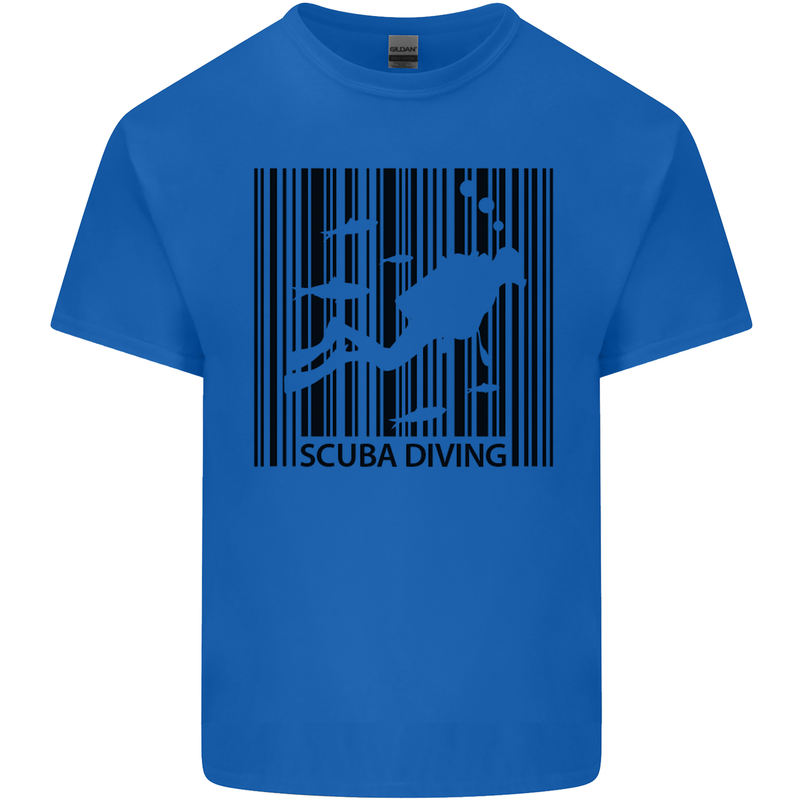 Scuba Barcode Diving Diver Dive Funny Kids T-Shirt Childrens Royal Blue