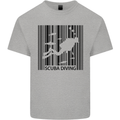 Scuba Barcode Diving Diver Dive Funny Kids T-Shirt Childrens Sports Grey