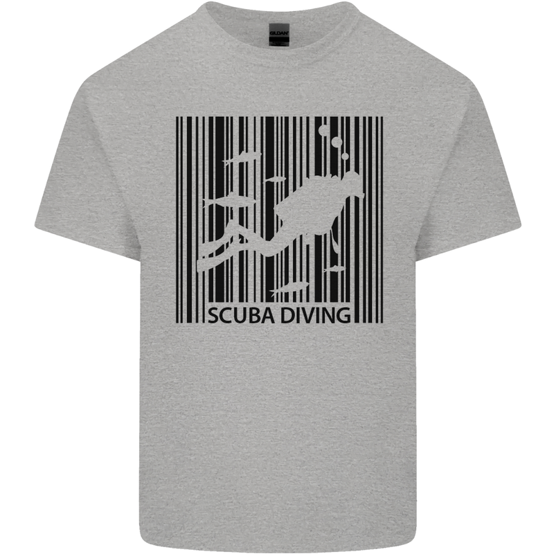 Scuba Barcode Diving Diver Dive Funny Kids T-Shirt Childrens Sports Grey