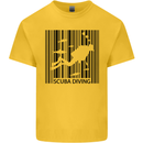 Scuba Barcode Diving Diver Dive Funny Kids T-Shirt Childrens Yellow
