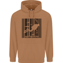 Scuba Barcode Diving Diver Dive Funny Mens 80% Cotton Hoodie Caramel Latte
