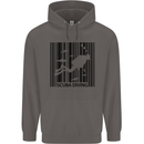 Scuba Barcode Diving Diver Dive Funny Mens 80% Cotton Hoodie Charcoal