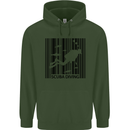 Scuba Barcode Diving Diver Dive Funny Mens 80% Cotton Hoodie Forest Green