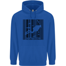 Scuba Barcode Diving Diver Dive Funny Mens 80% Cotton Hoodie Royal Blue