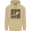 Scuba Barcode Diving Diver Dive Funny Mens 80% Cotton Hoodie Sand